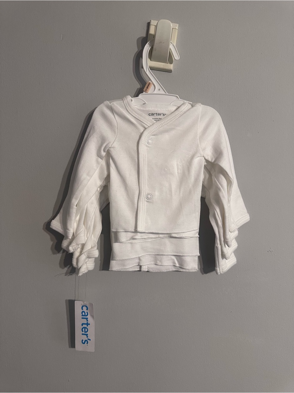 Carter's White Newborn Wrap-Style Baby Top